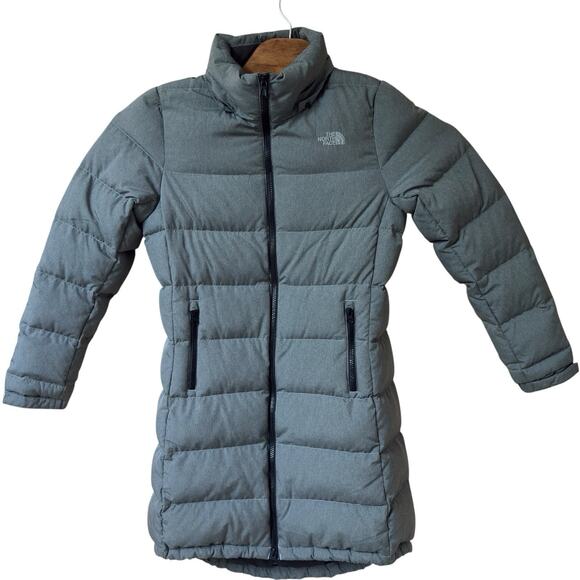 The North Face Down Jacket Women's Size Small Gray Puffer Quilted - Picture 3 of 7